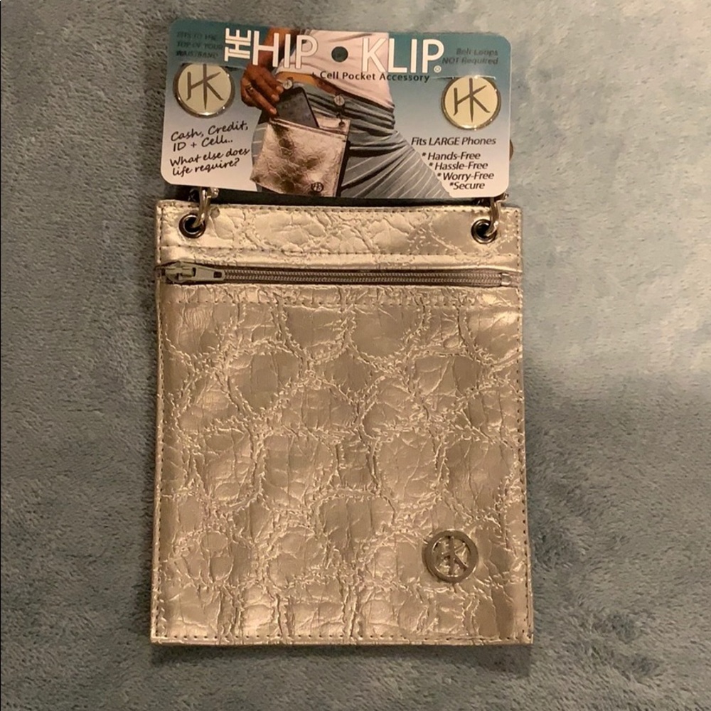 Silver Hip Klip Cell Phone Pocket Accessory